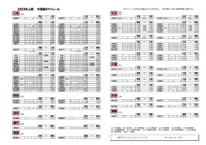 中国線スケジュール2023上期のサムネイル